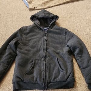 Men's Dark Gray Zip-Up Sweater